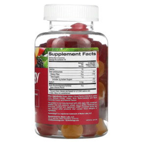 Thành phần vi chất của Gummiology Fiber Gummies Natural Peach Strawberry & Blackberry Flavors 90 Gummies 898220014828