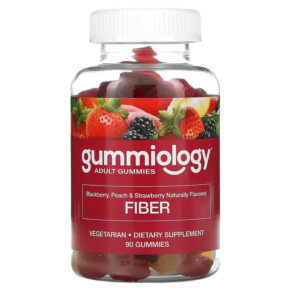 Thực phẩm chức năng Gummiology Fiber Gummies Natural Peach Strawberry & Blackberry Flavors 90 Gummies 898220014828