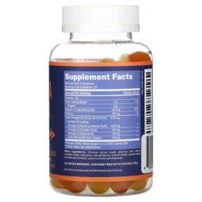 Thành phần vi chất của Havasu Nutrition Omega + DHA Gummies Natural Lemon & Orange 60 Vegetarian Gummies 850008464225