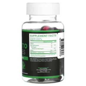 Thành phần vi chất của Havasu Nutrition Saw Palmetto Gummies Raspberry 60 Gummies 850008464607