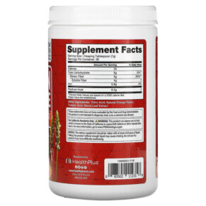 Thành phần vi chất của Health Plus Inc. Colon Cleanse Natural Orange 9 oz (255 g) 083502112358