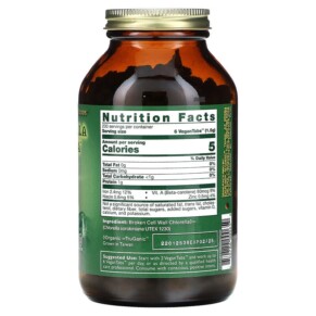 Thành phần vi chất của HealthForce Superfoods Chlorella Manna 1200 VeganTabs 650786000659