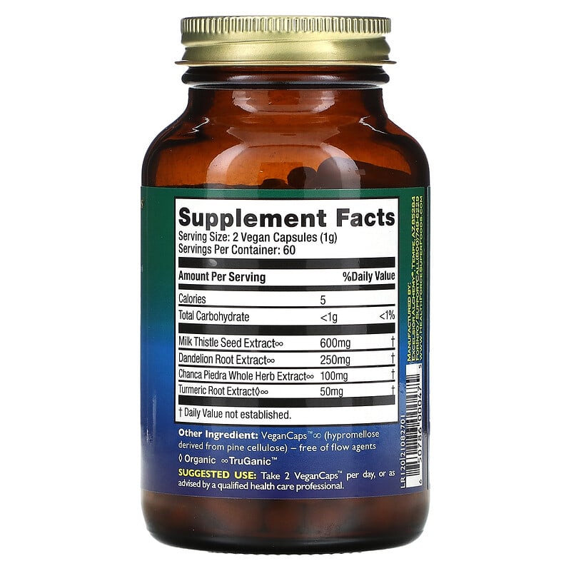 HealthForce Superfoods Liver Rescue Version 6 120 Vegan Caps 2 Thành phần vi chất của HealthForce Superfoods Liver Rescue Version 6 120 Vegan Caps 650786000475