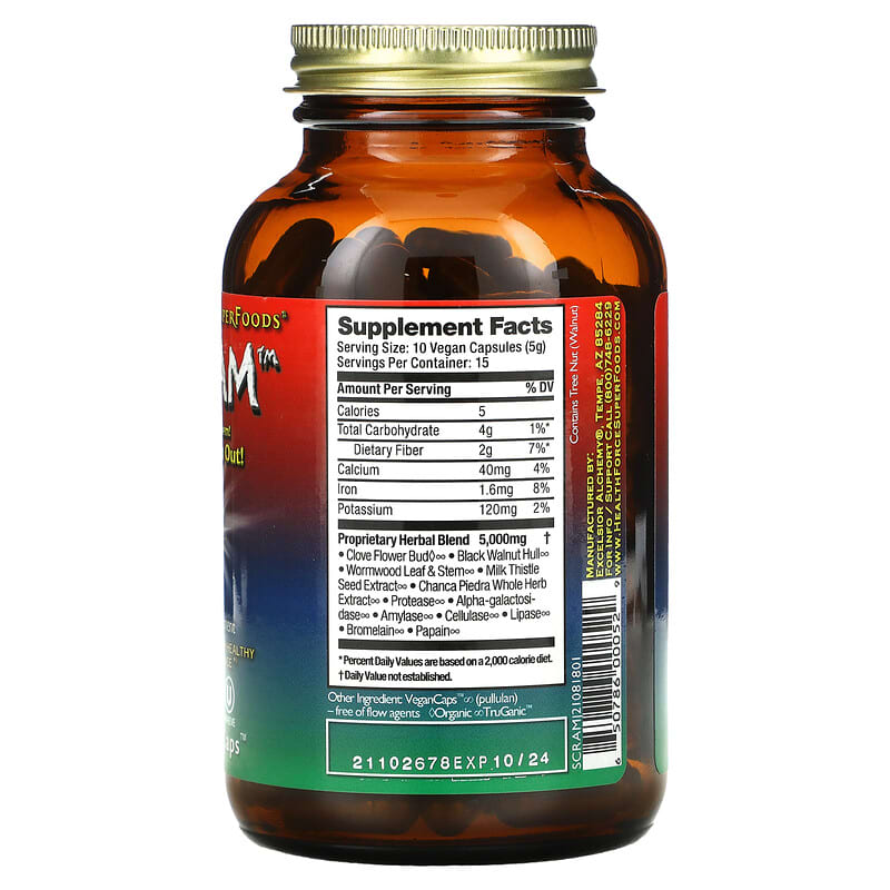 HealthForce Superfoods Scram 150 VeganCaps 2 Thành phần vi chất của HealthForce Superfoods Scram 150 VeganCaps 650786000529