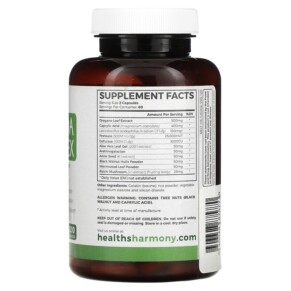 Thành phần vi chất của Healths Harmony Candida Complex 120 Capsules 646648875770