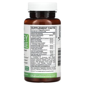 Thành phần vi chất của Healths Harmony Kidney Cleanse 60 Capsules 636790640548