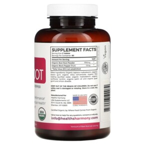Thành phần vi chất của Healths Harmony Organic Beet Root 675 mg 120 Tablets 850006500079