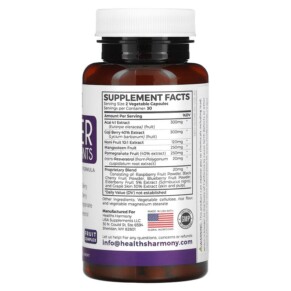 Thành phần vi chất của Healths Harmony Super Antioxidants 60 Capsules 642415388665