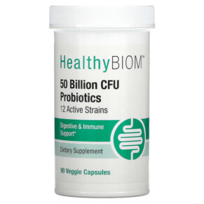Thực phẩm chức năng HealthyBiom 50 Billion CFU Probiotics 90 Veggie Capsules 898220015788