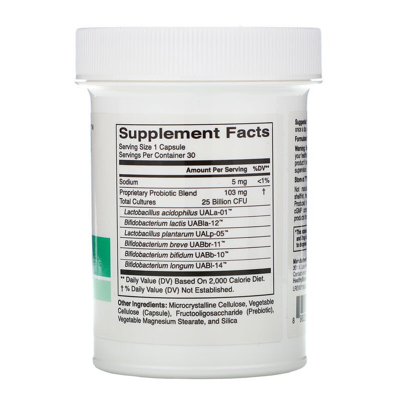 HealthyBiom Adult 50+ Probiotics 25 Billion CFU 30 Veggie Capsules 2 Thành phần vi chất của HealthyBiom Adult 50+ Probiotics 25 Billion CFU 30 Veggie Capsules 898220015757