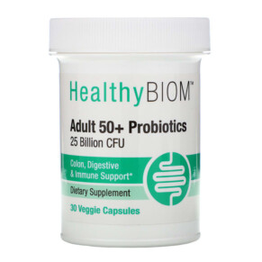 Thực phẩm chức năng HealthyBiom Adult 50+ Probiotics 25 Billion CFU 30 Veggie Capsules 898220015757