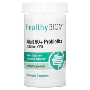 Thực phẩm chức năng HealthyBiom Adult 50+ Probiotics 25 Billion CFU 90 Veggie Capsules 898220015764