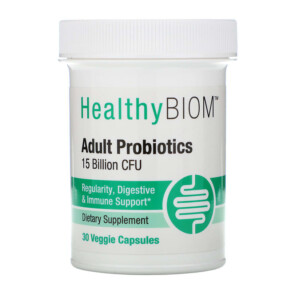 Thực phẩm chức năng HealthyBiom Adult Probiotics 15 Billion CFU 30 Veggie Capsules 898220015818