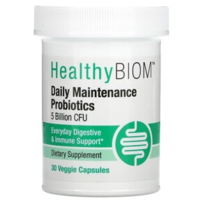 Thực phẩm chức năng HealthyBiom Daily Maintenance Probiotics 5 Billion CFUs 30 Veggie Capsules 898220015832