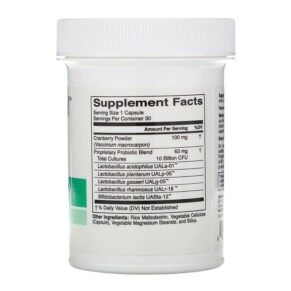 Thành phần vi chất của HealthyBiom Women's Cranberry Probiotics 10 Billion CFUs 30 Veggie Capsules 898220015856