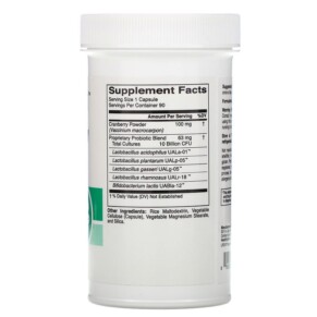 Thành phần vi chất của HealthyBiom Women's Cranberry Probiotics 10 Billion CFUs 90 Veggie Capsules 898220015863