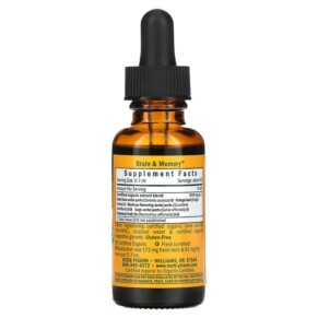 Thành phần vi chất của Herb Pharm Brain & Memory Nervous System 1 fl oz (30 ml) 090900000194