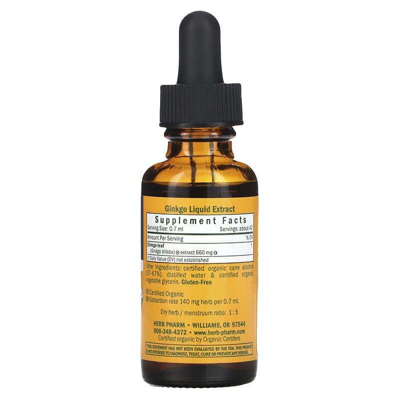 Herb Pharm Ginkgo Biloba 1 fl oz (30 ml) 2 Thành phần vi chất của Herb Pharm Ginkgo Biloba 1 fl oz (30 ml) 090700000615