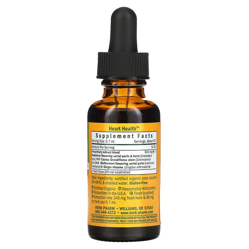 Herb Pharm Heart Health 1 fl oz (30 ml) 2 Thành phần vi chất của Herb Pharm Heart Health 1 fl oz (30 ml) 090900000071