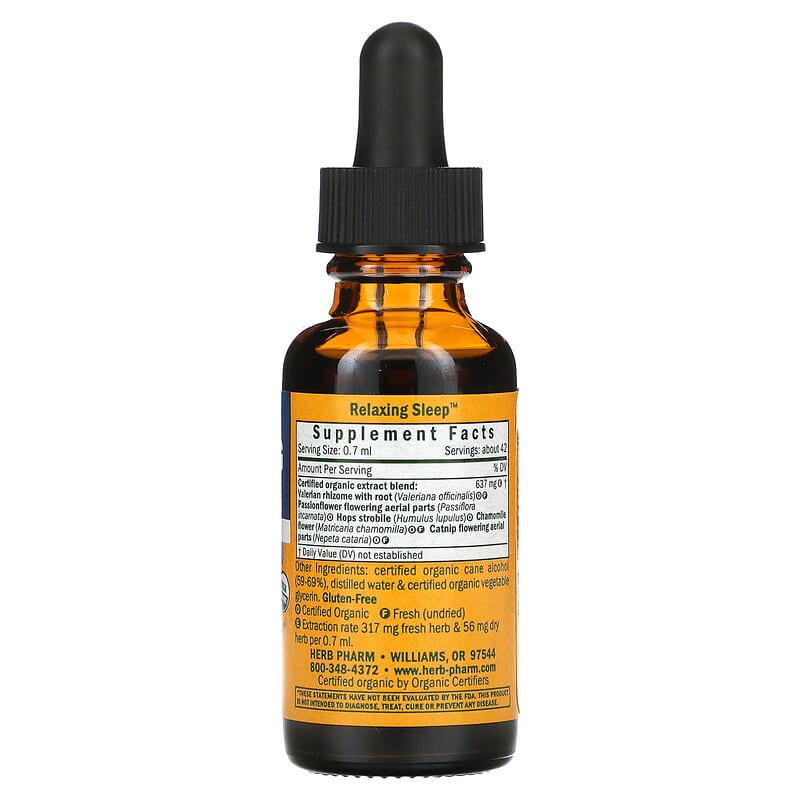 Herb Pharm Relaxing Sleep 1 fl oz (30 ml) 2 Thành phần vi chất của Herb Pharm Relaxing Sleep 1 fl oz (30 ml) 090900000415