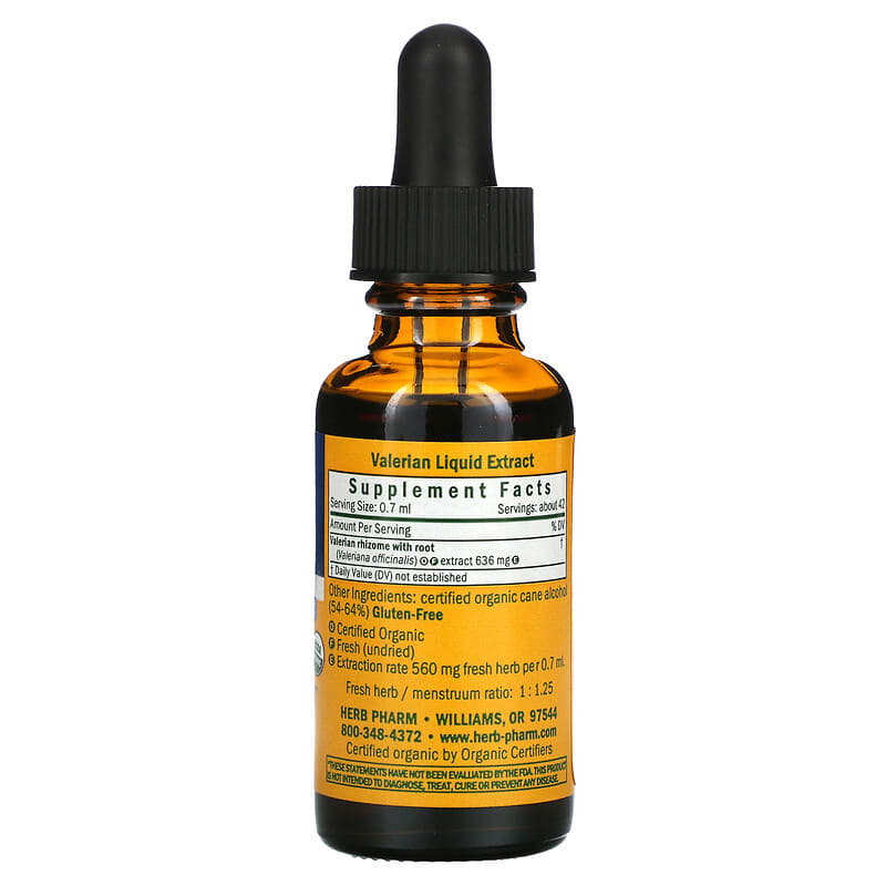 Herb Pharm Valerian 1 fl oz (30 ml) 2 Thành phần vi chất của Herb Pharm Valerian 1 fl oz (30 ml) 090800000393