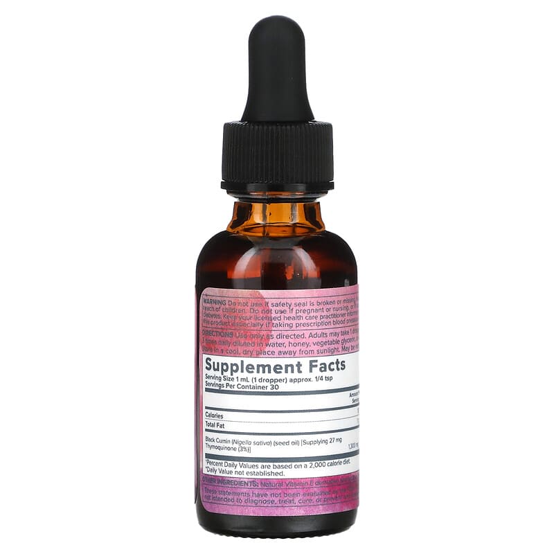 Heritage Store Black Seed Oil 1 fl oz (30 ml) 2 Thành phần vi chất của Heritage Store Black Seed Oil 1 fl oz (30 ml) 076970449699