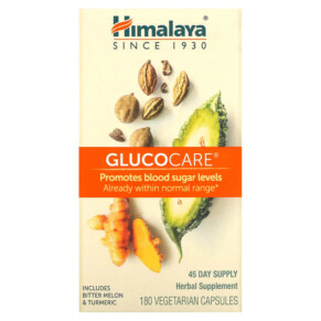 Thực phẩm chức năng Himalaya GlucoCare 180 Vegetarian Capsules 605069009119