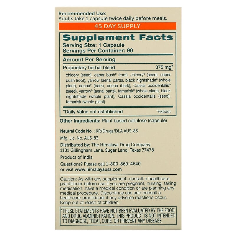Himalaya LiverCare 90 Vegetarian Capsules 2 Thành phần vi chất của Himalaya LiverCare 90 Vegetarian Capsules 605069005012