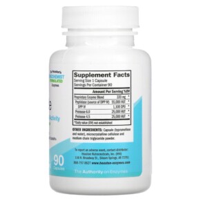 Thành phần vi chất của Houston Enzymes AFP Peptizyde 90 Capsules 898631000045