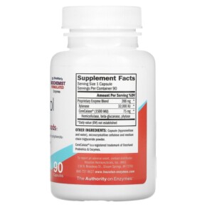 Thành phần vi chất của Houston Enzymes No-Fenol 90 Capsules 898631000274