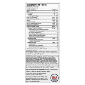 Thành phần vi chất của Hydroxycut Weight Loss Drink Mix Lemonade 21 Packets 2.2 oz (63 g) 631656861884