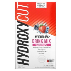 Thực phẩm chức năng Hydroxycut Weight Loss Drink Mix Wildberry Blast 21 Packets 1.9 oz (53 g) 631656860702