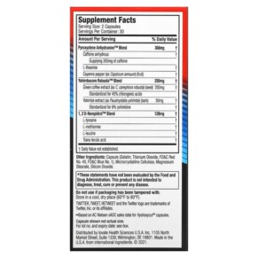 Thành phần vi chất của Hydroxycut Weight Loss Hardcore 60 Rapid Release Capsules 631656603200