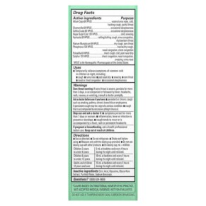 Thành phần vi chất của Hyland's Kids Cold & Cough Nighttime Ages 2-12 Unflavored 4 fl oz (118 ml) 354973337510