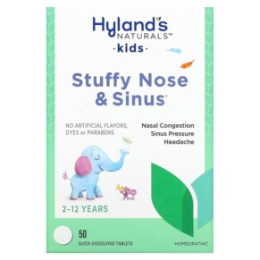 Thực phẩm chức năng Hyland's Kids Stuffy Nose and Sinus 2-12 Years 50 Quick-Dissolving Tablets 354973340619