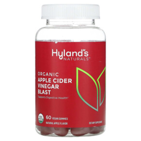 Thực phẩm chức năng Hyland's Organic Apple Cider Vinegar Blast Gummies Natural Apple 60 Vegan Gummies 810087820039