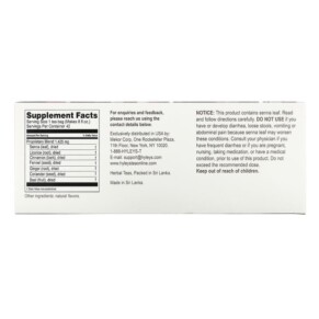 Thành phần vi chất của Hyleys Tea Colon Cleanse Assorted Tea Collection Caffeine Free 42 Foil Envelope Tea Bags 0.05 oz (1.5 g) Each 850016054104