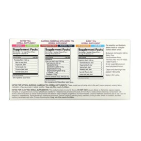 Thành phần vi chất của Hyleys Tea Detox Kit 14 Day Cleanse Assorted Flavors 42 Foil Envelope Tea Bags 2.22 oz (63.0 g) 4791045015963