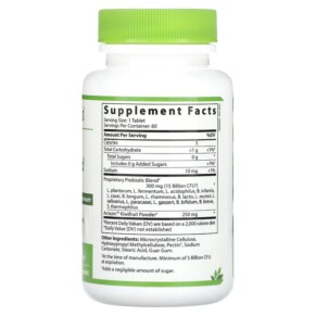 Thành phần vi chất của Hyperbiotics PRO-15 Advanced with Kiwifruit 15 Billion CFU 60 Time-Release Tablets 9506000058573