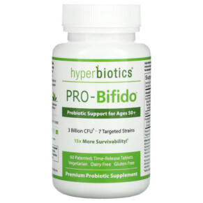 Thực phẩm chức năng Hyperbiotics PRO-Bifido Probiotic Support for Ages 50+ 60 Time-Release Tablets 9506000113777