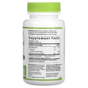 Thành phần vi chất của Hyperbiotics PRO-Dental Natural Mint 90 Chewable Tablets 9506000113708