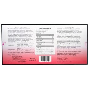 Thành phần vi chất của Imperial Elixir Ginseng & Royal Jelly 30 Bottles 0.34 fl oz (10 ml) Each 715783393156