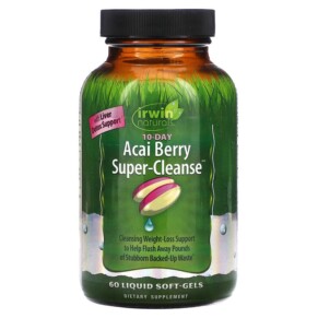 Thực phẩm chức năng Irwin Naturals Acai Berry Super-Cleanse 60 Liquid Soft-Gels 840081405475
