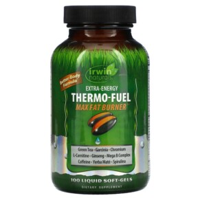 Thực phẩm chức năng Irwin Naturals Extra-Energy Thermo-Fuel Max Fat Burner 100 Liquid Soft-Gels 840081404362