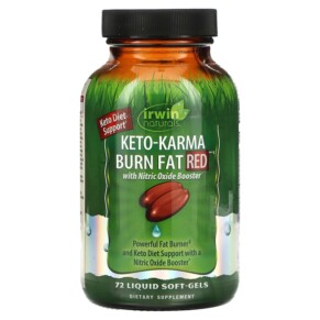 Thực phẩm chức năng Irwin Naturals Keto-Karma Burn Fat Red 72 Liquid Soft-Gels 710363598297