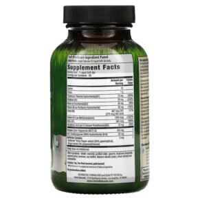 Thành phần vi chất của Irwin Naturals Mega B-Complex with Quick Energy MCT's 60 Liquid Soft-Gels 710363579791