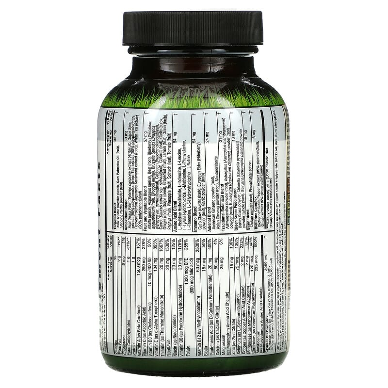 Irwin Naturals Men's Living Green Liquid-Gel Multi 90 Liquid Soft-Gels 2 Thành phần vi chất của Irwin Naturals Men's Living Green Liquid-Gel Multi 90 Liquid Soft-Gels 710363566890