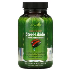 Thực phẩm chức năng Irwin Naturals Steel-Libido Peak Testosterone 75 Liquid Soft-Gels 710363586003