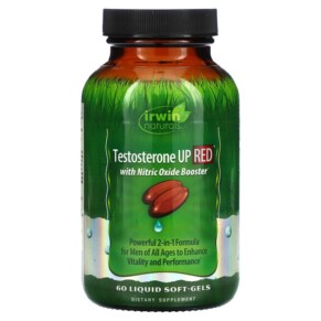 Thực phẩm chức năng Irwin Naturals Testosterone UP RED with Nitric Oxide Booster 60 Liquid Soft-Gels 710363585983