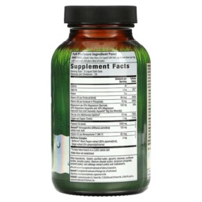 Thành phần vi chất của Irwin Naturals Triple Source Magnesium + Ashwagandha 60 Liquid Soft-Gels 840081404324
